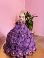 barbie doll theme cake